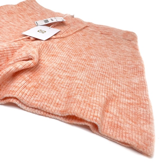 WAYF Ribbed Knit Drawstring Shorts Peach Size Large - Picture 4 of 12